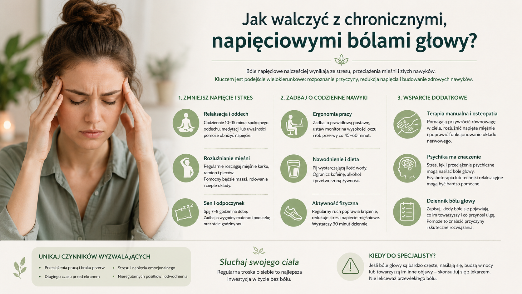 Jak walczyć z chronicznymi, napięciowymi bólami głowy?